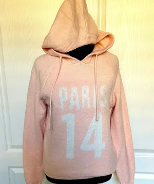 New Hazel Moon Women’s Pink Sweater with hood thumbnail 1