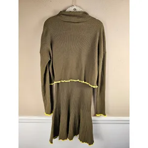 Daily Practice Anthropologie Womens Green‎ Miles Sweater Dress Large thumbnail 2