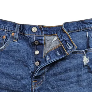 Levis 501 Original Jean Shorts Womens 29 High Rise Distressed Button Fly Denim thumbnail 9