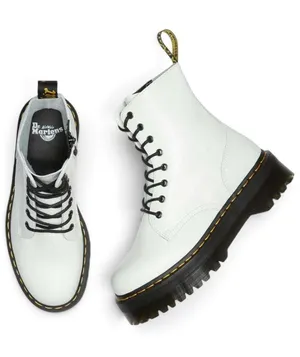 Dr. Martens Jadon Smooth Leather Platform Boots White Women’s Size 9 NWOB thumbnail 1