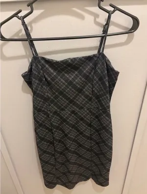 Altar'd State Black Plaid Mini Dress thumbnail 3