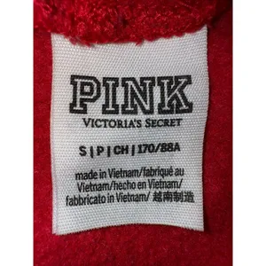 Victoria’s Secret PINK pink Red Long Sleeve Gold Sequin Hoodie jacket Small VS thumbnail 3