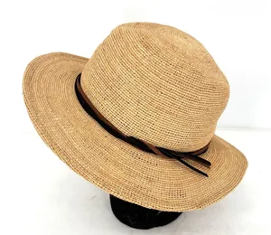 Goorin Bros Haze Fedora Sun Hat Size S Natural Raffia Straw Wide Brim Boho thumbnail 1