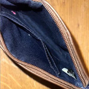Coach Tan and Black Wristlet with Gold Accents thumbnail 3
