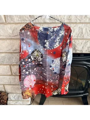 Vibrant Floral Women's Blouse XL thumbnail 7