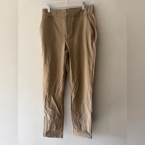 FigsPro Zip Fly Skinny Scrub Trouser Professional Pants Khaki Tan Elastic Waist‎ thumbnail 2