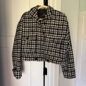 ANINE BING Adrianna jacket Black Plaid cropped pockets‎ coat thumbnail 3