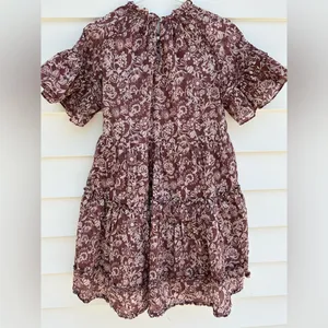 Olivaceous Tiered Puff Sleeve Sundress thumbnail 3