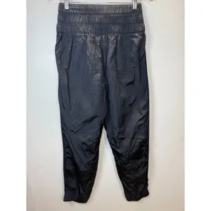 Free People Movement The Way Home Jogger Womens M Black High Rise Smocked Waist thumbnail 6