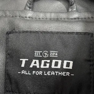 Tagoo Vegan Faux Leather Gray Biker Moto Zip Up Grunge Jacket NWT Large thumbnail 8