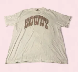 Comfort Colors HOWDY Graphic Tee - Cream with Brown Lettering thumbnail 1