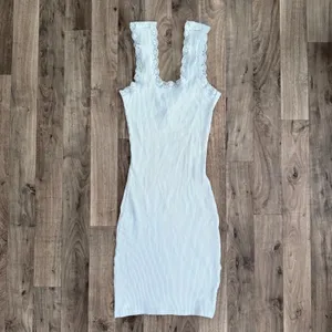 H&M divided pastel blue coquette lace trim ribbed knit mini dress thumbnail 2