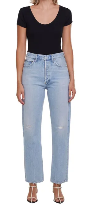 AGOLDE Light Wash 90s Straight Leg Jeans Sz 26 thumbnail 1