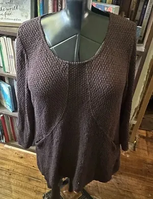 Habitat brown sustainable XL flowy lagenlook tunic thumbnail 1