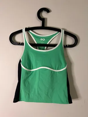 Women’s Green Crop Tank Top thumbnail 1