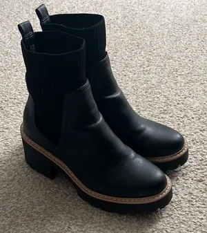 DV by Dolce Vita Black Ankle Boots - Trooper Boots thumbnail 1