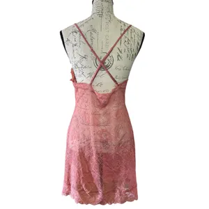 Victoria's Secret Floral Sheer Lace Chemise Slip Lingerie Pajama Nighty Large thumbnail 3