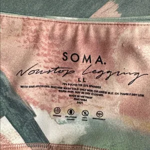 Soma Nonstop Leggings Abstract Print Athletic Athleisure Yoga Workout Long Tall thumbnail 5