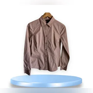 Moda International Women Tan Long Sleeve Blouse M With Bottom 4. % Elastic thumbnail 5