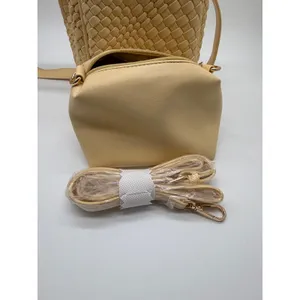 Anthropologie Hollace Mini Tote Woven Bucket Bag Womens Small thumbnail 2