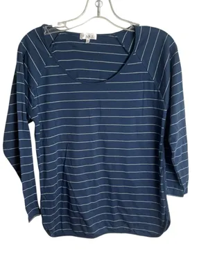 Lake Pima Long-Long Set in Navy Boating Stripe Small NWOT thumbnail 2