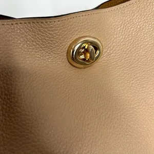 COACH Charlie Bucket‎ Bag Sand Taupe Beige Everyday Classic Gold Hardware ($350) thumbnail 14