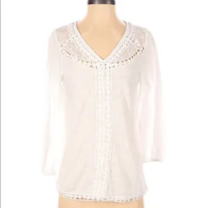 LUCKY BRAND small oversized basic white blouse thumbnail 3