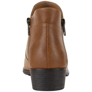 Sun + Stone Womens Adelinee Double Zip Ankle Booties Brandy Brown 6.5M thumbnail 9
