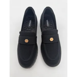 Vivaia Francesca Platform Chunky Heel Penny Minimalist Preppy Black Loafer 5.5-6 thumbnail 5