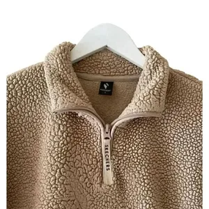 Skechers Boxy Sherpa Fleece Pullover Sweater Sweatshirt Long Sleeves SZ S # 1762 thumbnail 2