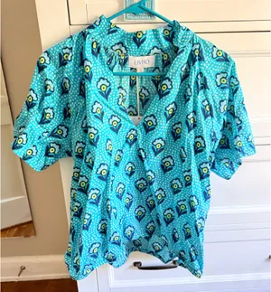 Monkees Flower Short Sleeve Blue thumbnail 1