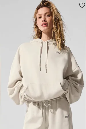 Alo Yoga NWOT Accolade Hoodie Sweatshirt Bone Color Size L thumbnail 1