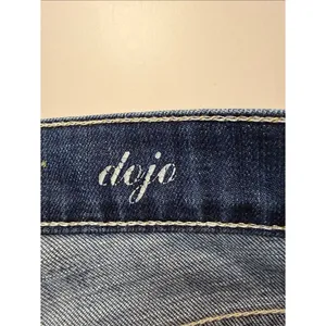 7 FAM Dojo White 7’s On Back Pockets Flare Dark Wash Jeans Size 29 thumbnail 4
