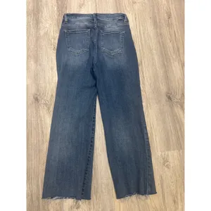Social Threads Risen Jeans High Rise Wide Leg Raw Hem Medium Wash Size‎ 7/28 thumbnail 3