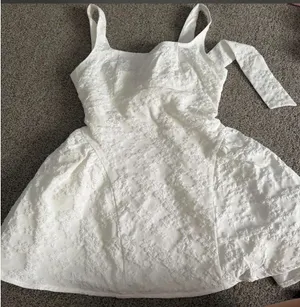 Floral Embroidered Dress White Size XL thumbnail 1