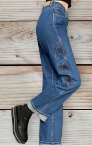 Lawman Legends Star intarsia Vintage Jeans, medium wash denim, size 13/14 thumbnail 1
