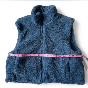 Dry Goods Blue Reversible Sherpa Vest thumbnail 3