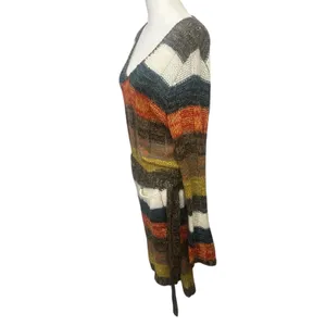 Bobbie Brooks Vtg Y2K Rainbow Striped Sweater Dress Boho-Chic Indie‎ Core Sz XL thumbnail 3
