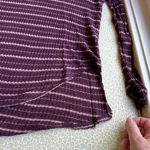 We The Free mock turtleneck long sleeve top dark plum size M thumbnail 12