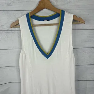Monrow Womens Small White Sleeveless Tennis Dress Stretch Pleated Pickleball thumbnail 4