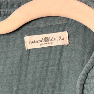 Natural Life Womens Top XL Green Gauze Tie Front Blanket Stitch Boho Cottagecore thumbnail 6