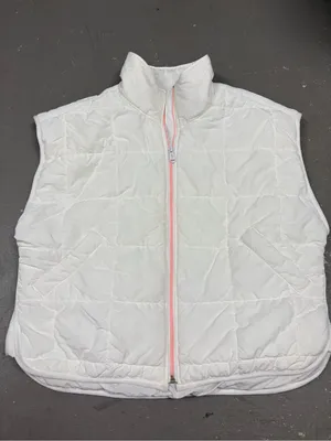 FP Movement Free People In A Bubble Quilted Puffer Vest White Womens Large thumbnail 1