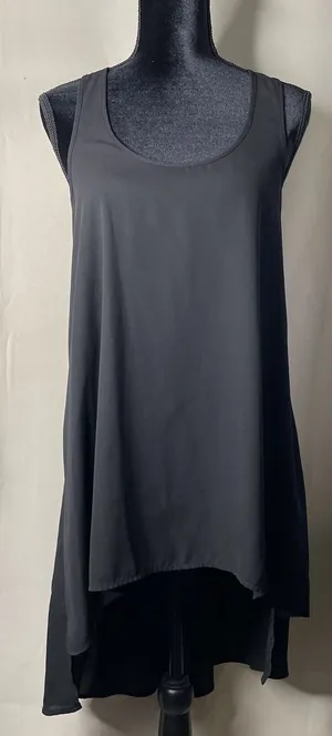 Ariat Womens Small‎ Black Tank Top High Low Hem Sleeveless Racerback Preppy Chic thumbnail 1