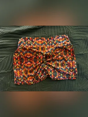 Patterned Butt Scrunch Shorts Size XL thumbnail 3