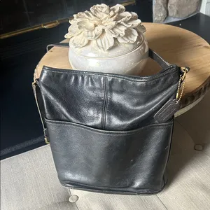 Coach Vintage Black Glove Tanned Leather Bucket Bag No 0660 013 thumbnail 2