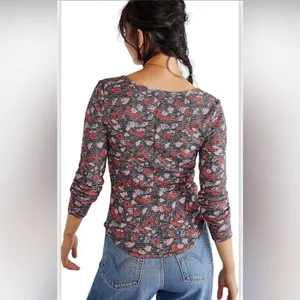 NWOT Free People Intimately Ciara Printed Layering Top Sz S thumbnail 3