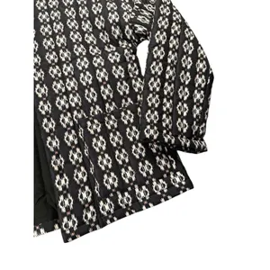 NWT Automet Quilted Open Front Jacket Black White Ikat‎ Small Boho thumbnail 4