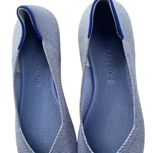 Rothy's The Flat Pointed Toe Knit Ballet Flats Womens Blue Slip-On Size 8 thumbnail 6