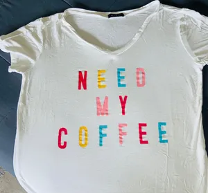 Blvd Need My Coffee Tee White Size M thumbnail 2