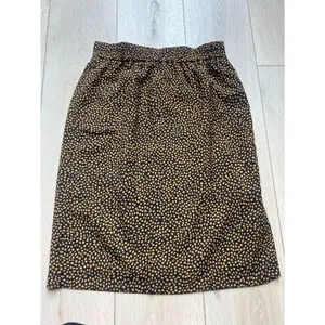 J. Crew Brown & Black Polka Dot Printed Midi Skirt Size Large thumbnail 8